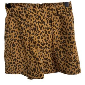 A New Day Leopard Print Pull On Shorts Size XS Brown Black